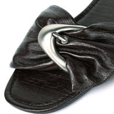 Lainey Woven Buckle Sandals (Espresso)