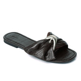 Lainey Woven Buckle Sandals (Espresso)