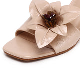 Reese Floral Sandals Heels (Pink)