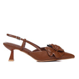 Veronica Floral Heels (Brown)