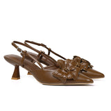 Veronica Floral Heels (Brown)