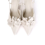 Veronica Floral Heels (White)
