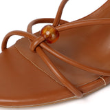 Ava Beads Strappy Heels (Cinnamon)