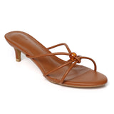 Ava Beads Strappy Heels (Cinnamon)