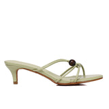 Ava Beads Strappy Heels (Green)