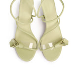 Romy Floral Strappy Heels (Olive)