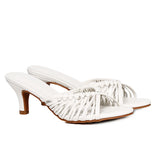 Fern Braided Slip On Heels (White)