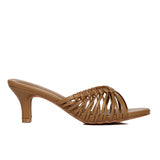 Fern Braided Slip On Heels (Brown)