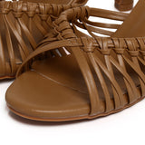 Fern Braided Slip On Heels (Brown)