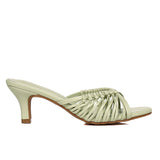 Fern Braided Slip On Heels (Sage Green)