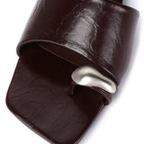 Daniela Toe Ring Heeled Sandals (Espresso)