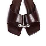 Daniela Toe Ring Heeled Sandals (Espresso)