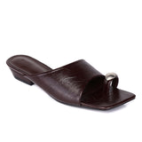 Daniela Toe Ring Heeled Sandals (Espresso)