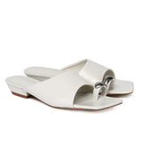 Daniela Toe Ring Heeled Sandals (Off White)