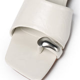 Daniela Toe Ring Heeled Sandals (Off White)