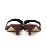 Zana Embroided Kitten Heels (Espresso)