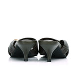 Amora Asymmetric Pleated Kitten Heels (Espresso)