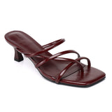 Gianna Strappy Heels (Maroon)