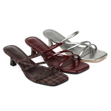 Gianna Strappy Heels (Maroon)