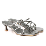 Gianna Strappy Heels (Silver)
