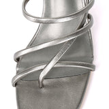 Gianna Strappy Heels (Silver)