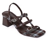 Alana Strappy Block Heels (Espresso)