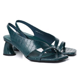 Veneta Slingback Heels (Navy)