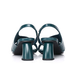 Veneta Slingback Heels (Navy)