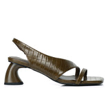 Veneta Slingback Heels (Olive)