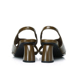 Veneta Slingback Heels (Olive)