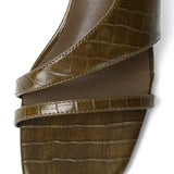Veneta Slingback Heels (Olive)
