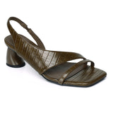 Veneta Slingback Heels (Olive)