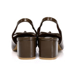 Freya Slingback Pumps With Bow (Brown)