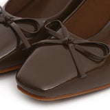 Freya Slingback Pumps With Bow (Brown)