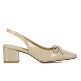 Freya Slingback Pumps With Bow (Burlywood)