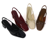 Freya Slingback Pumps With Bow (Burlywood)