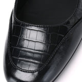 Milani Square Toe Slip On Mule Flats (Black)