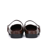 Milani Square Toe Slip On Mule Flats (Espresso)