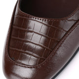 Milani Square Toe Slip On Mule Flats (Espresso)