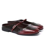 Milani Square Toe Slip On Mule Flats (Red)