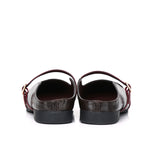 Milani Square Toe Slip On Mule Flats (Red)