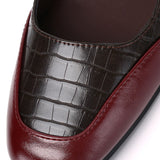Milani Square Toe Slip On Mule Flats (Red)