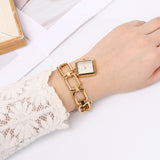 Scarlett Stainless Steel Chain Bracelet Watch (Gold)