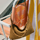 Jenn Matte Woven Shoulder Bag (Khaki)