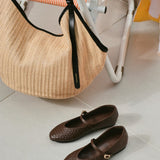Maya Braided Mary Janes Flats & Ballerina (Espresso)