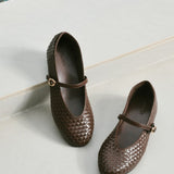 Maya Braided Mary Janes Flats & Ballerina (Espresso)