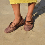 Nyla Strappy Ballerina Flats (Brown)