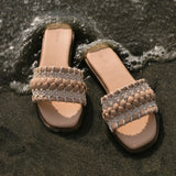 Reya Braided Sandals (Camel)