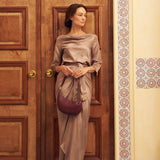 Nadia Knotted Shoulder Bag (Maroon)