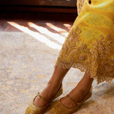 Suki Embroidered Mesh Ballerina (Olive)